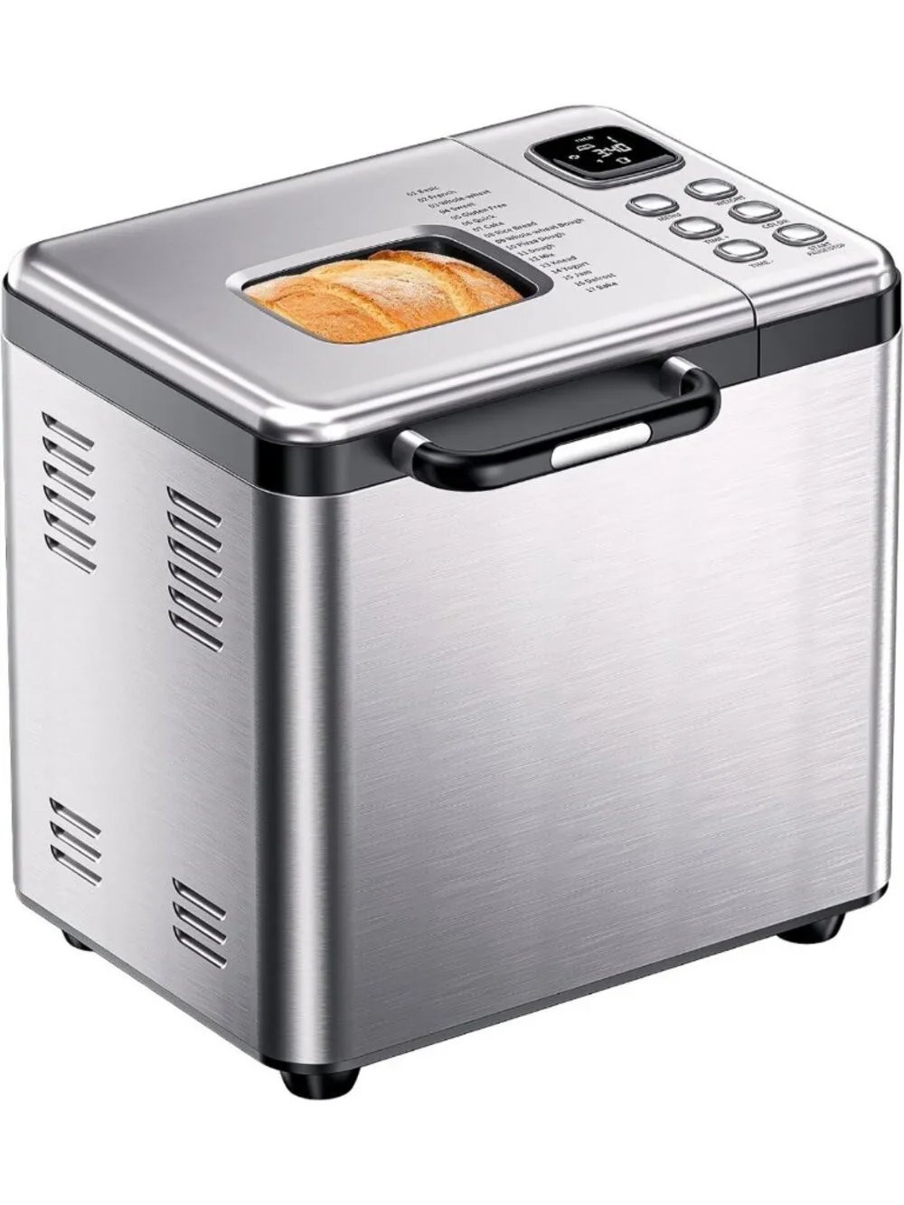 2LB Stainless Steel Bread Maker Machine - 17-in-1 Automatic, Easy Home Baking